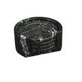 Coaster Caddy w/ 4 Coasters (Black Zebra)